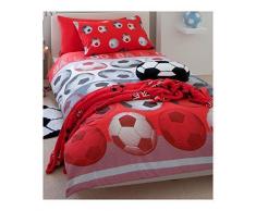 FUSSBALL SINGLE WENDE BETTWÄSCHE-SET, BAUMWOLLE, BETTBEZUG-SET