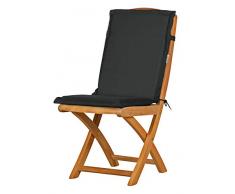Auflage für Gartenstuhl mit Rücken, anthrazit grau, dralon, Made in Germany ✓