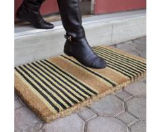 Entryways 122S Besonders dicke Fußmatte mit schwarzen Streifen aus Kokosfaser 40 cm x 60 cm