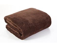DecoKing 66058 Kuscheldecke 220x240 cm braun Decke Microfaser Mikrofaserdecke Fleecedecke Wohndecke Tagesdecke Fleece weich sanft kuschelig skandinavischer Stil schoko chocolate brown Henry
