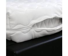 G BETTWARENSHOP Ersatz Matratzenbezug Doppeltuch Allergikergeeignet Mit Reißverschluss 140x200 cm, 14 cm Kernhöhe