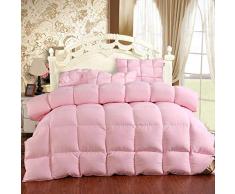 Rouzuofuzhuangdian Daunen Bettdecke,100% Gänsedaunen Winter Steppdecke Decke Bettdecke Füllung Baumwollbezug Twin Single Queen Abendessen King Size Gelb Weiß 48-150X200cm 2.5kg_Rosa