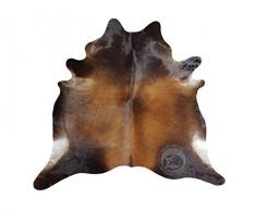 Sunshine Cowhides Teppich aus Kuhfell, Farbe: Mahogani, Schwarz, Weiß, Größe 240 x 200 cm, Premium - Qualität von Pieles del Sol aus Spanien