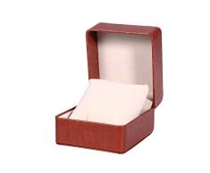 NICERIO Uhrenbox, Premium PU Single Grid Armband Box Geschenkbox Schmuckschatulle mit Kissen, ideal für Weihnachten Neujahr Geburtstagsgeschenk(Kaffee)