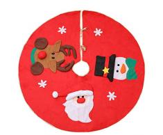 Saniswink Weihnachtskissen, Langlebig Und Niedlich Santa Schneemann Elch Muster Print Runde Weihnachtsbäume Kissen Mat Decor 1