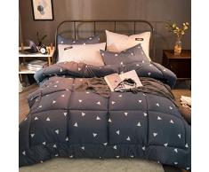 Almondcy daunen bettdecke,Daunendecke Doppel Cartoon Bettwäsche Herbst und Winter Steppdecke einzelne Baumwolle Studentenwohnheim-220 × 240 cm, 4000 g_A26