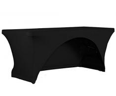 Expand Tischcover, Tischhusse Schwarz - Tisch Cover, Husse als Tischdecke - 110cm bis 130cm - Einseitig offen - B1 - Stretch