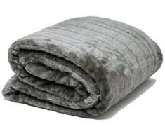 AIREE FAIREE FellDecke Imitat Pelz Kuscheldecken SofadeckeTagesdecken für Betten Stühle Tagesdecke mit Fleece auf der Rückseite und Lagerung Tasche 140 x 180 cms