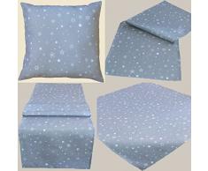 STERNE Weihnachten Kissenhülle dunkelgrau in 40x40 cm Weihnacht Tischwäsche & Kissen mit Sternen Weihnachtsdeko anthrazit grau Typ366