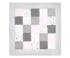 Amilian Baby Krabbeldecke Patchworkdecke als Geschenk Spieldecke Laufgittereinlage Decke Kuscheldecke Spielmatte Kinder Matte Baumwolle Erstausstattung Patchwork Krabbelmatte M059 (125x125cm)