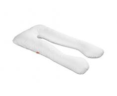 sleepling Bodypillow Schwangerschaftskissen Seitenschläferkissen Lagerungskissen mit Bezug aus 100% Baumwolle (abnehmbar und waschbar), 140 x 75 x 20 cm, weiß