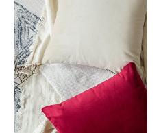 MIULEE 2er Set Weihnachten Christmas Samt Soft Solid Dekorative Quadrat Wurf Kissenbezüge Set Kissen Fall Weihnachtsdekoration für Sofa Schlafzimmer Auto Wein Rot 16x16 Zoll 40x40 cm