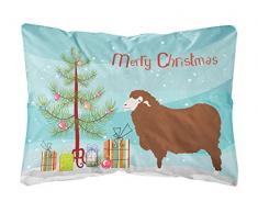 Carolines Treasures BB9348PW1216 Merino Schaf Weihnachtliches Segeltuch Dekokissen aus Leinen, 12 x 16 W, Mehrfarbig
