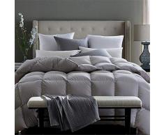 MINMINA Der Federsamt-Winter ist mit Baumwoll-Federsamt bedeckt, der durch die Daunenbett-Winterdaunen-Daunenbettdecke aus reinem Grau, 220 x 240 cm, 4 kg, verdickt Wird