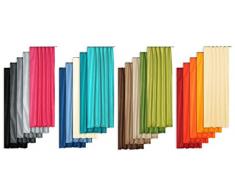 Übergardine Vorhang Dekoschal Wildseiden Optik halbtransparent ca. 140x245 cm mit Kräuselband Gardine moderne Unifarben #1136 braun dunkel