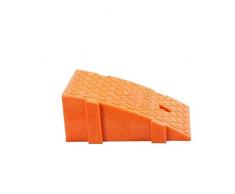 DJSMxpd Auto Bordsteinrampe, tragbar, klein, Dreiecks-Pad, Stufen, Treppen, Rollstuhlauflage, rutschfeste Matte, 15,8-18,5 cm, Orange, L24.5*W39.5*H15.8CM