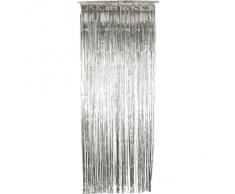 Lametta Türvorhang Deko Vorhang silber Fadenvorhang Tür Dekoration Lamettavorhang Partydeko