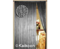 Fadenvorhang 150 cm x 300 cm silber glänzend (BxH)