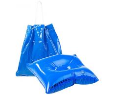 PEARL Aufblasbare Tasche: 2in1-Strandtasche und aufblasbares Schwimmkissen, 31 x 33 cm (Aufblasbares Kissen mit Tasche)