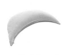 Halbmond mit Bio-Hirseschalen Köper weiß - Hirsekissen | direkt befüllt