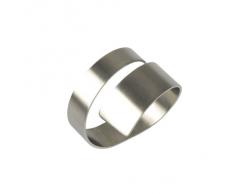 12 Serviettenringe Ø 5 cm silber "Loop" aus Edelstahl.