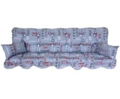 Adlatus-Kühnemuth Polsterauflage Hollywoodschaukel 180x50 Modell 922 Farbe: grau/Schrift