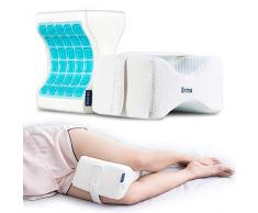 Elviros Orthopädisches Kniekissen für Seitenschläfer Ergonomisches Memory Foam Beinkissen für Rückenschläfer und Rückenschmerzen Beinhochlagerung Kissen zum schlafen