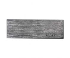 BSM 2000 Küchenteppich, Küchenläufer - 150 x 50 cm, Kitchen Wood Grey, 30°C Waschbar, rutschfest, Weitere Motiv