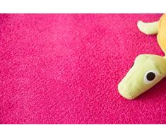 Steffensmeier Teppichboden Cambridge Young Meterware | Auslegware für Kinderzimmer Wohnzimmer Schlafzimmer | Pink, Größe: 100x100 cm