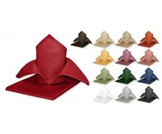 Stoffservietten 4er Pack Struktur Leinen-Optik bügelfrei 50x50 cm Servietten #1239 (bordeaux)