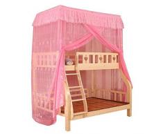 YONG Bettvorhang Hochbett Etagenbett, Trapezförmige Doppelschicht Moskitonetz Bett, Baldachin Vorhänge Staubdicht Moskito Schutz Bildschirm Net Studentenwohnmein Moskitonetz