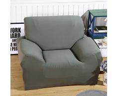 ele ELEOPTION Sofa Überwürfe Sofabezug Stretch elastische Sofahusse Sofa Abdeckung in Verschiedene Größe und Farbe Herstellergröße 95-140cm (Grau, 1 Sitzer für Sofalänge 90-130cm)
