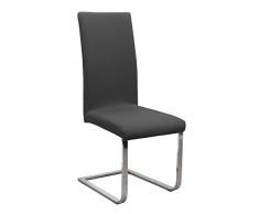 Stuhlhusse Jersey, elastische Stretch Husse Baumwolle Bi-Elastic, Farbe wählbar, Anthrazit