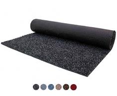 Schmutzfang-Läufer Sauberlauf Meterware PICOLLO Anthrazit 1,00m x 4,00m - Rutschfester Teppichläufer Schmutzfangmatte, Sauberlaufteppich, Schmutzfangteppich, Küchenläufer, Küchenvorleger