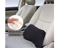 Big Ant Lendenkissen, orthopädische Lordosenstütze Auto, Memory Foam Stützkissen, ideal für Autos, Bürostühle und Rollstühle (schwarz)