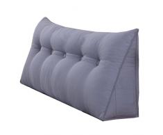 Unbekannt Großes Dreieck-Kissen/Kissen mit abnehmbarem Bezug ， in Bedside/Sofa/Office/Home/Auto, das for Lendenwirbel/Rückenlehne/Lesekissen verwendet Werden kann ， grau (Size : 135 * 50 * 20cm)