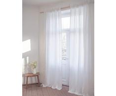 Weiss Leinenvorhänge/Gardinen/Vorhänge mit Kräuselband