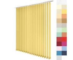 Sun World Lamellenvorhang nach Maß, Vertikal Lamellen Jalousien auf Maß vertikal Lamellen Maßanfertigung Vertikaljalousie Schiebevorhang ohne Deckenschiene (Light Orange, Höhe: 210cm x Breite: 250cm)