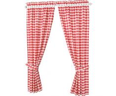 Yujiao Mao Landhausstil Vorhang Stangendurchzug Blickdichte Vorhänge Inklusive 2 Raffhaltern BxH 80x145cm Rot 2 Stück