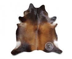 Sunshine Cowhides Teppich aus Kuhfell, Farbe: Mahogani, Schwarz, Weiß, Größe 220 x 200 cm, Premium - Qualität von Pieles del Sol