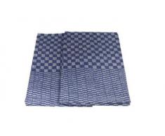 5 Stück Grubenhandtuch Baumwolle Arbeitshandtuch Küchenhandtuch 45 x 90 cm kariert blau/weiß