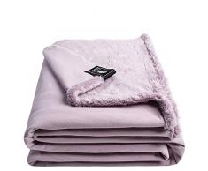 Reborn Bliss-Decke – Kunstfell Kuscheldecke – flauschige und luxuriöse Fellimitat-Decke mit glatter Rückseite - 140x190 cm – 310 rose – von ’zoeppritz since 1828’