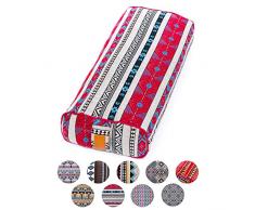 #DoYourYoga® Ovales Yogabolster mit Dinkelfüllung (Bio) - waschbarer Bezug & sehr guter Sitzkomfort - Yogarolle Meditationskissen Yogakissen Zafukissen Schlafrolle Rabia 6 - Dinkelspelz