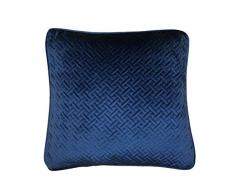 heimtexland ® Kissenhülle Samt Strukturiert Dekokissen ÖKOTEX 50x50 Marineblau Samtkissen Typ613