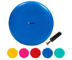 ScSPORTS Ballsitzkissen mit Pumpe, Rückentraining & Koordinationstraining, Balancekissen für Pilates, Ø 34 cm (blau)