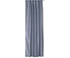 Dekoschal Vorhang blickdicht / lichtdurchlässig Übergardine Kräuselband Gardine ca.140x245 cm #384 (grau)