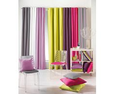 Douceur DIntérieur - 1604617, Vorhang Mit Osen, 140 X 240 cm, Panama Uni, Panama Unifarben, Grau