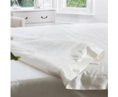 Jasmine Silk 6 tlg 100% Maulbeere 19MM Charmeuse Seide Bettwäsche-Sets/ Bettbezüge (Elfenbein) - SUPER KING