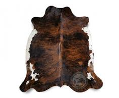 Teppich aus Kuhfell, Farbe: Schwarz Braun und Weiß 220 x 200 cm, Premium - Qualität von Pieles del Sol