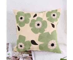 Baozengry Baumwolle Gestickte Kissen Sofa Rückenpolster Eingerichteten Wohnzimmer Fenster, 45 X 45 Cm, Kd 0703 Blümchen